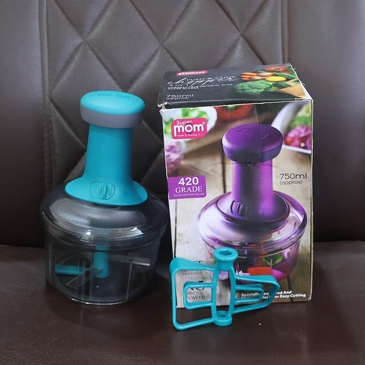 Supermom Premium Manual Push Chopper and Vegetable Cutter (750ml / 1 Pc) Supermom Premium Manual Push Chopper and Vegetable Cutter (750ml / 1 Pc)